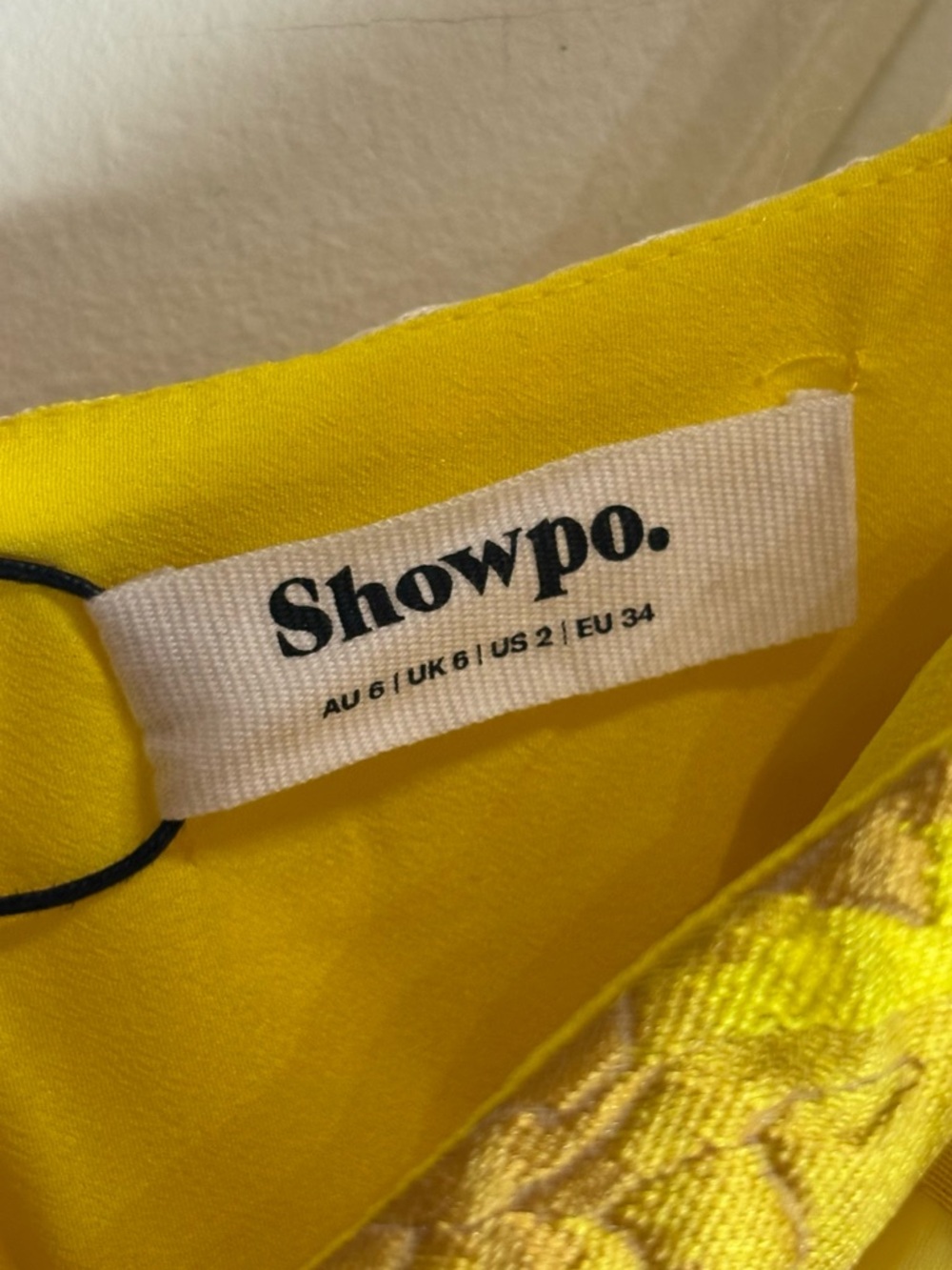 SHOWPO NWT BRAILEY MIDI DRESS Aline Corset Detail Dress In Yellow Size 2 - Picture 8 of 10